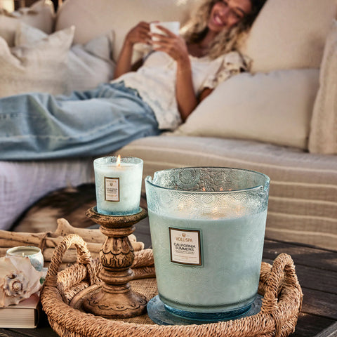 Classic Boxed Candle California Summers Lyseblå