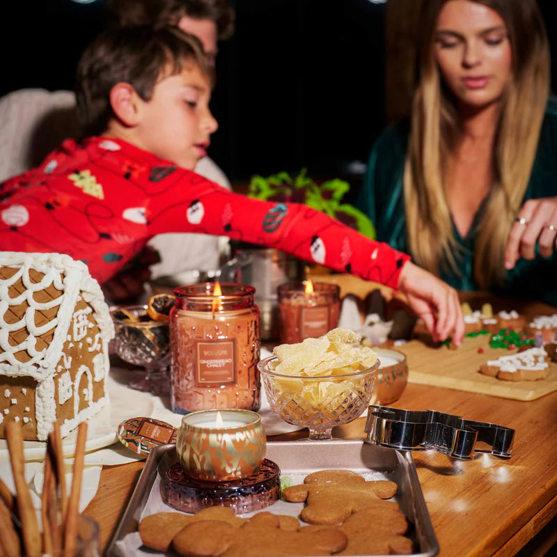 Mini tin Candle Gingerbread Chalet Gull