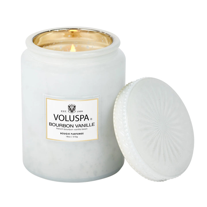 Large Jar Bourbon Vanille Hvit