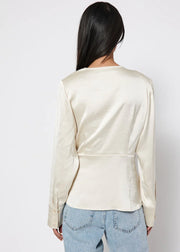 Gili wrap top Champagne