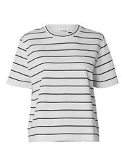 Essential Striped Boxy Tee Hvit/Sort