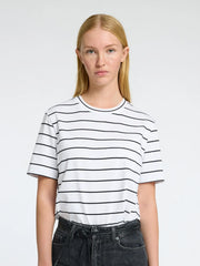 Essential Striped Boxy Tee Hvit/Sort