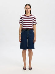 Essential SS Boxy Tee Striper
