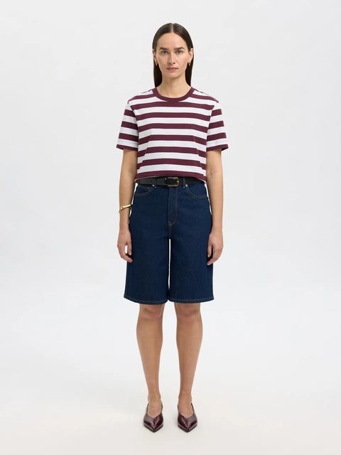 Essential SS Boxy Tee Striper