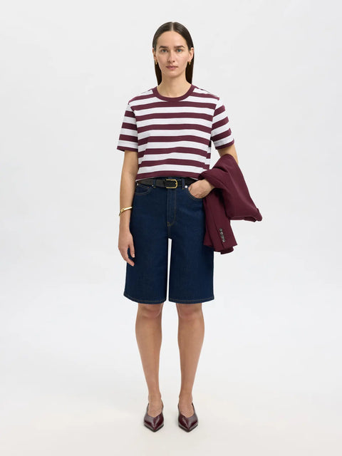 Essential SS Boxy Tee Striper