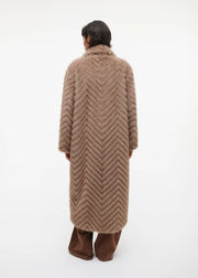 Scarlet Faux Mink Zigzag Camel