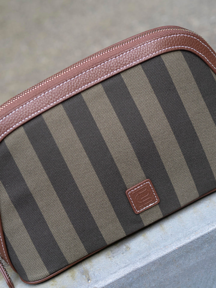 Cosmetic Pouch Small Grønn Striper