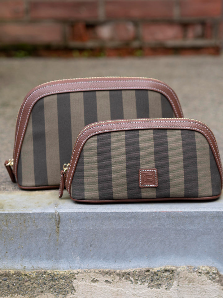 Cosmetic Pouch Small Grønn Striper