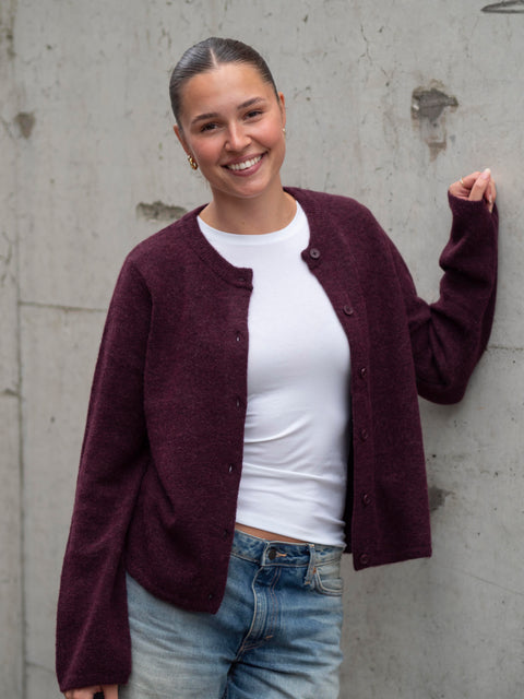 Lulu New Cardigan Burgunder