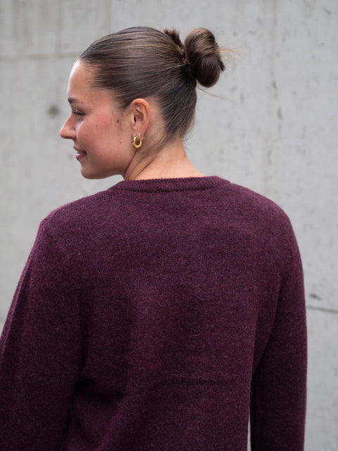 Lulu New Cardigan Burgunder