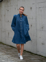 Elena shirt dress Blå