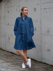 Elena shirt dress Blå