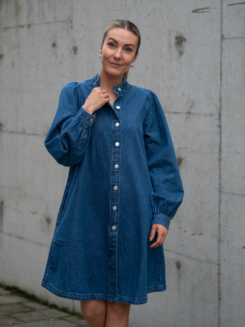 Elena shirt dress Blå