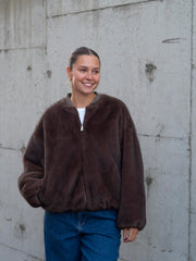Etta Faux Mink Brun