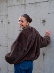 Etta Faux Mink Brun