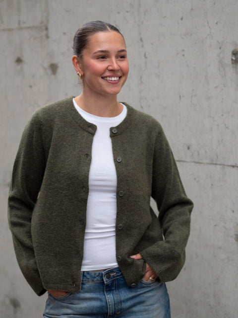 Lulu New Cardigan Grønn