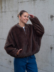 Etta Faux Mink Brun
