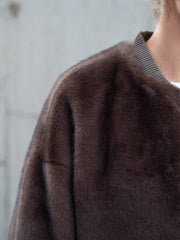 Etta Faux Mink Brun