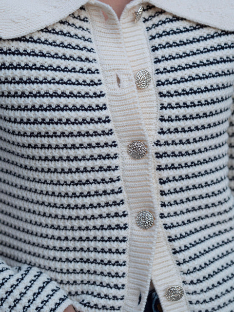 Fanto Knit Cardigan Striper