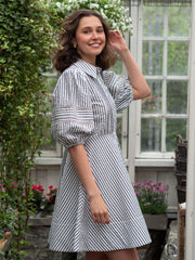 Seersucker Decorated Dress Striper