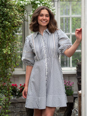 Seersucker Decorated Dress Striper