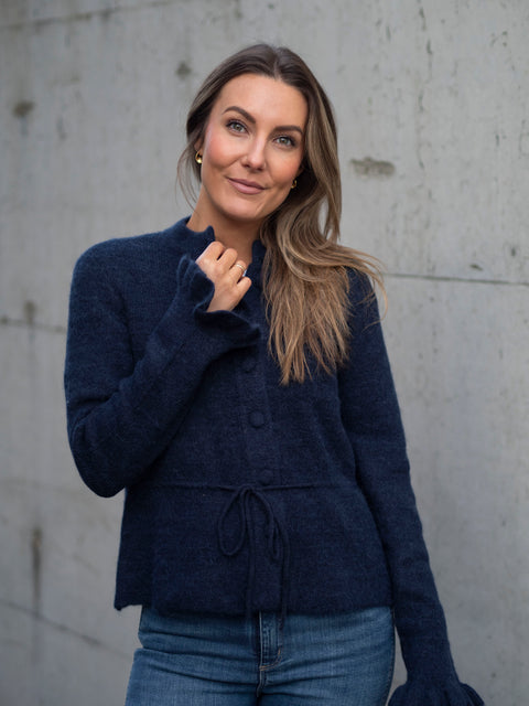 Thellis Ls Knit Mørkeblå