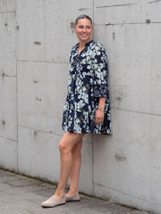 Cotton Slub Tunic Dress Blå