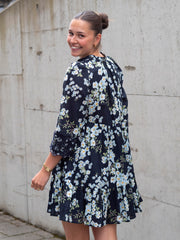 Cotton Slub Tunic Dress Blå