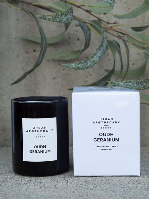 Luxury Scented Candle Oudh Geranium Sort