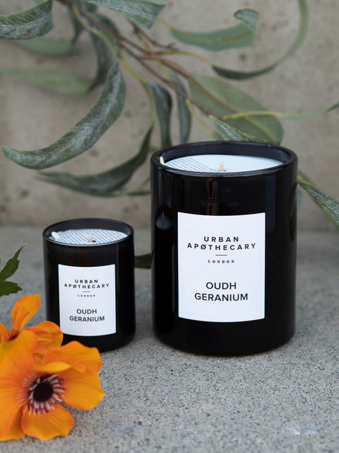 Luxury Scented Candle Oudh Geranium Sort