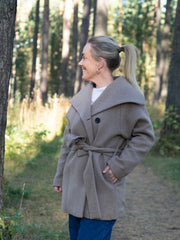 Yunah Collar Coat Beige