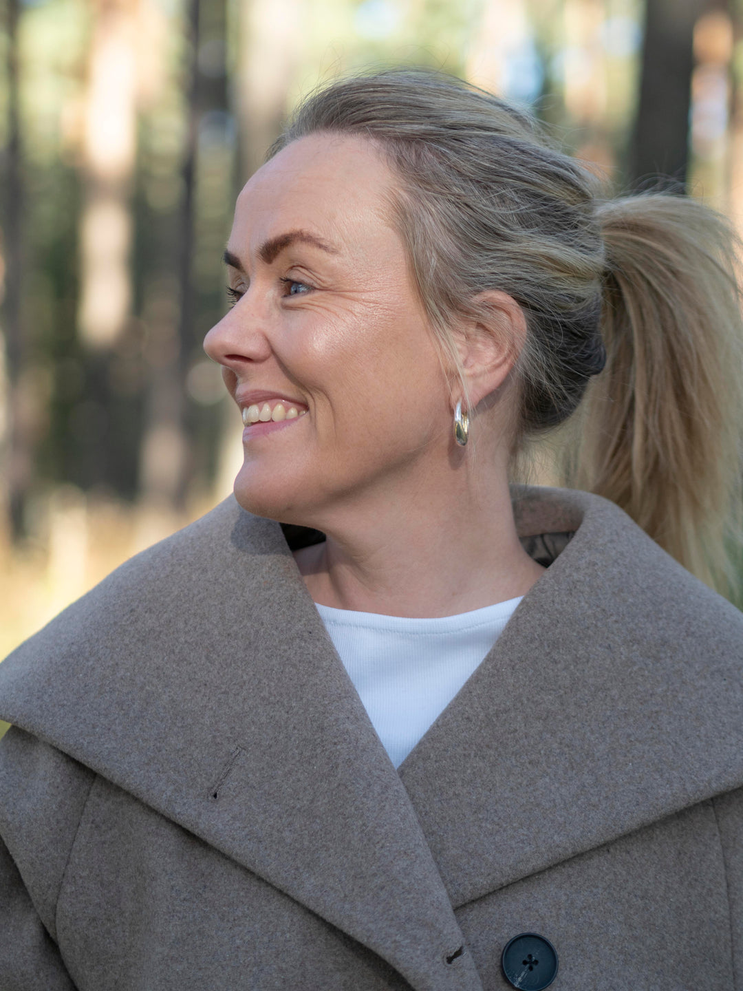 Yunah Collar Coat Beige