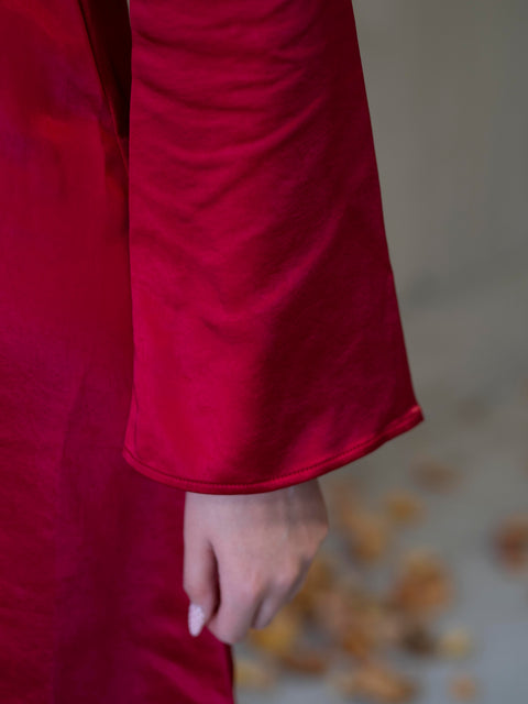 Vima open back dress Rød