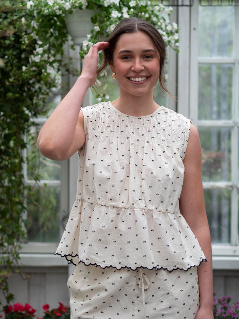 Dobby Topp Beige
