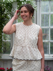 Dobby Topp Beige