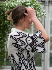 Embroidery Shirt Sort/Hvit