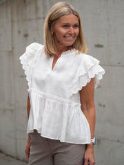 Terra Frill Topp Hvit