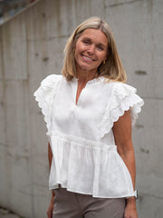 Terra Frill Topp Hvit