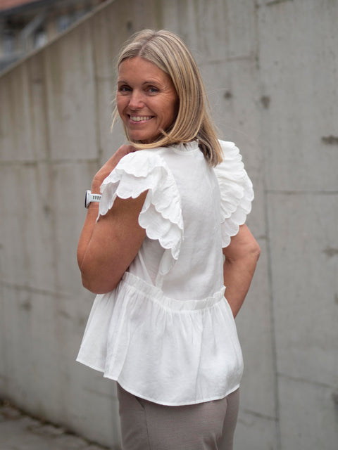 Terra Frill Topp Hvit