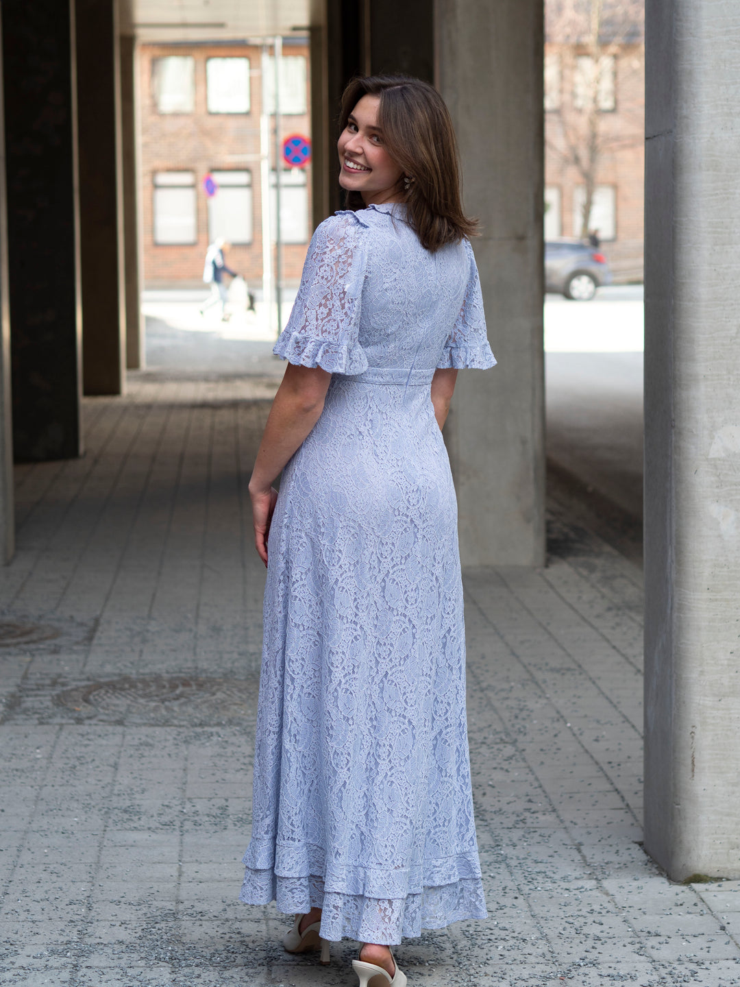 Catalina maxi dress Lysblå – byDryss