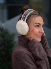 W Tasman Sheepskin Earmuff Chestnut