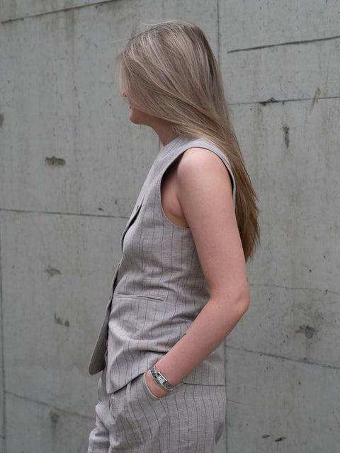 Vilka Sun Long Vest Beige