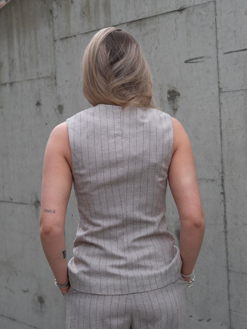 Vilka Sun Long Vest Beige