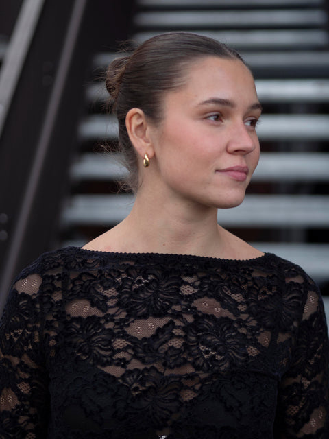 Dania Lace Boatnec Sort