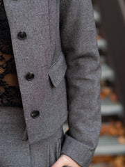 Camilla Short Blazer Lys Grå Melert