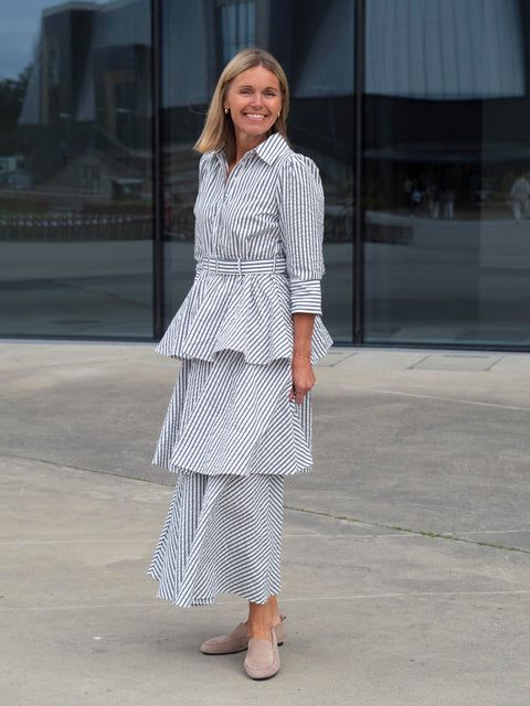 Seersucker Shirt Dress Striper