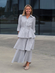 Seersucker Shirt Dress Striper