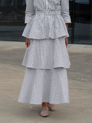 Seersucker Shirt Dress Striper