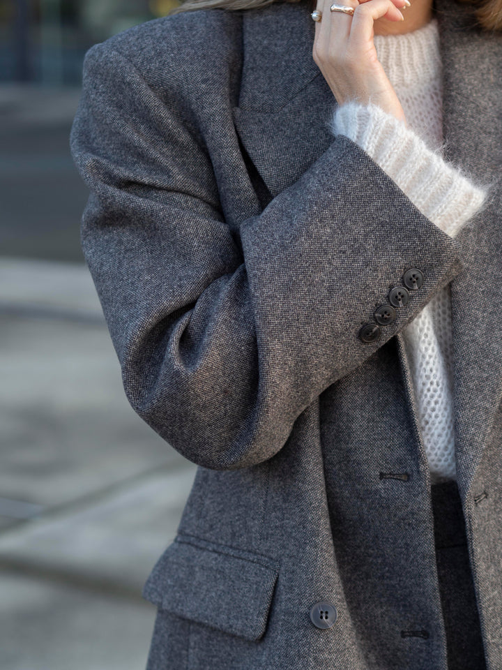 Reeda Wool Blazer Brunmerlert