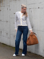 Livia Short knit cardigan Beige